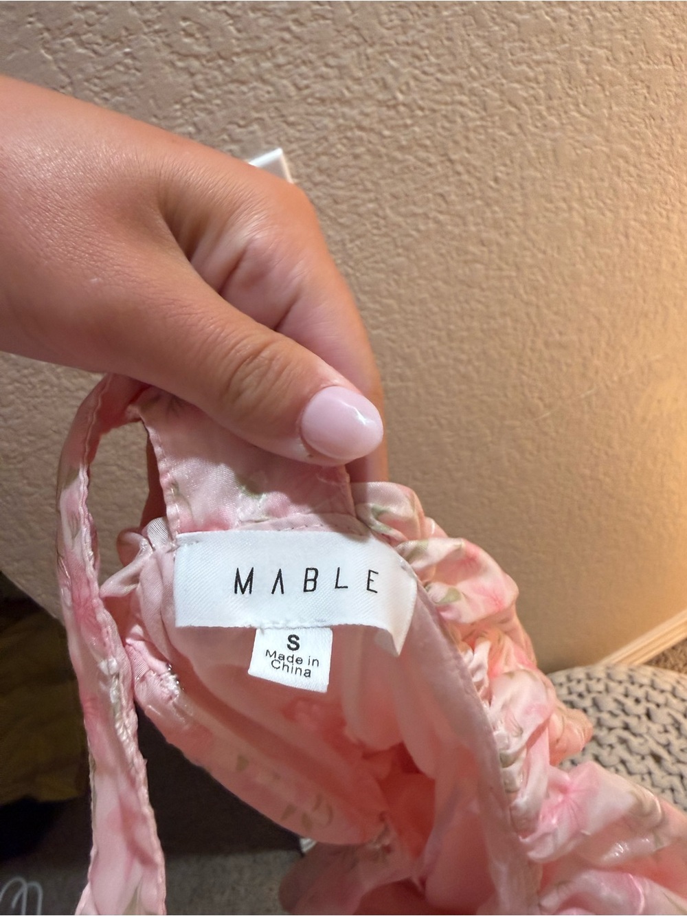 Pink Floral Ruffle-Strap Mini Dress - Picture 2 of 3